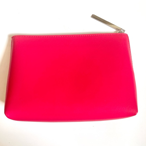 🆕 🎉 lancôme • hot pink cosmetic case pouch with gold zippers - Picture 8 of 12